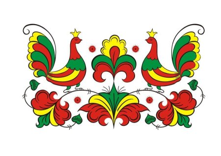 Цветочный орнамент для вышивки гладью