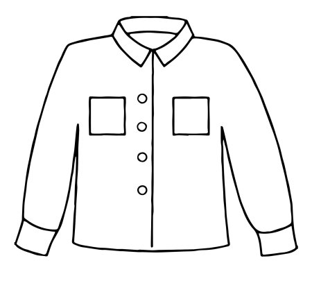 Рубашка раскраска для малышей