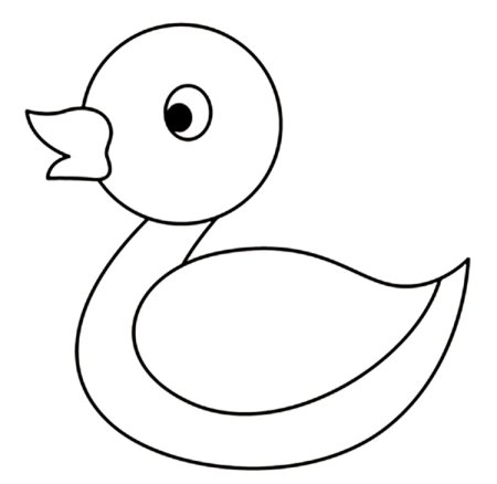 Раскраска утенок для детей 3-4 лет