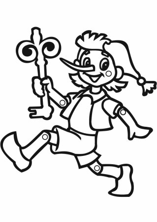 Трафарет Буратино