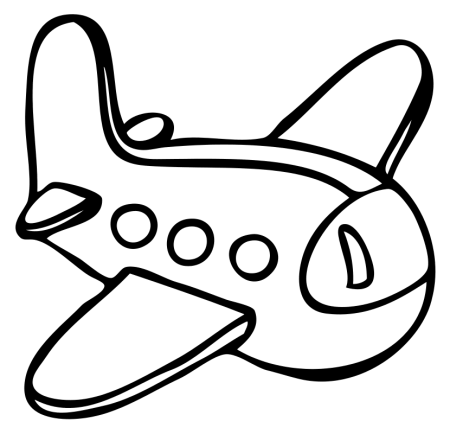 Раскраска самолет Аэробус 320