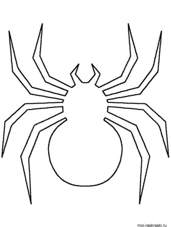 Трафарет паука для вырезания