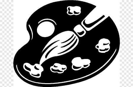Палитра с красками вектор