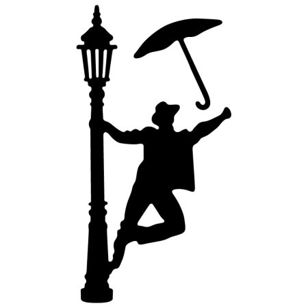 Трафарет фонарь уличный