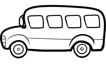 Трафарет автобуса для рисования