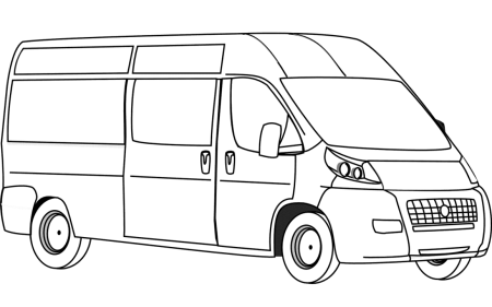 Автобус сбоку раскраска