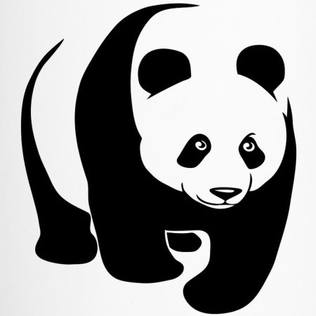 Панда трафарет