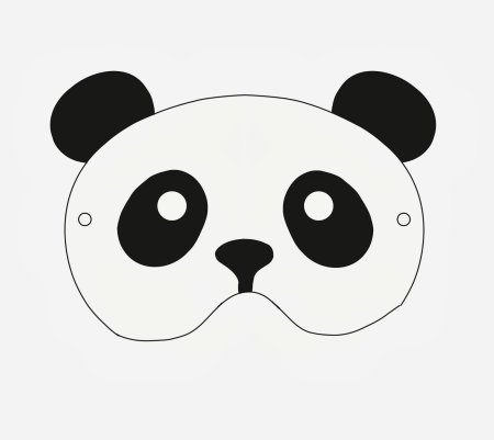Трафарет панды для вырезания