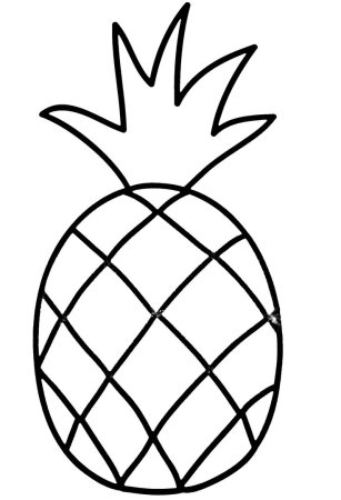 Ананас раскраска для детей