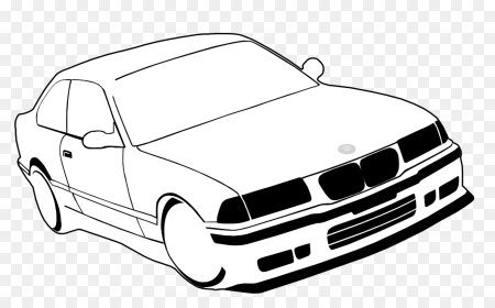 BMW e36 вектор чб