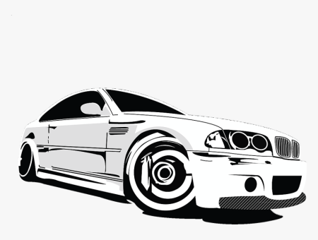 BMW e36 вектор чб