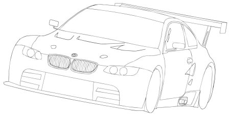 Раскраска машины BMW m3 GTR