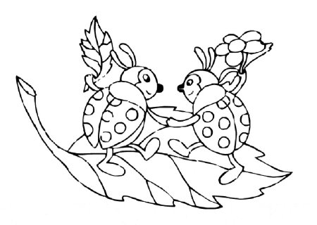 Божья коровка раскраска