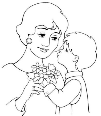 Раскраски ко Дню матери