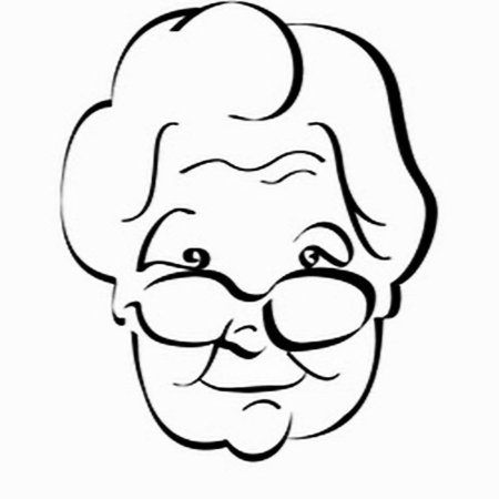 Лицо бабушки для аппликации