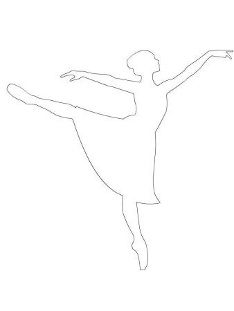 Бумажная балерина трафарет