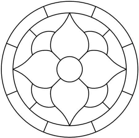Витраж круглый трафарет