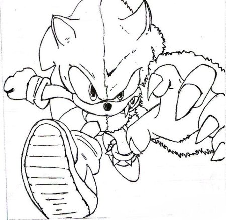 Раскраска Sonic в кино Соника