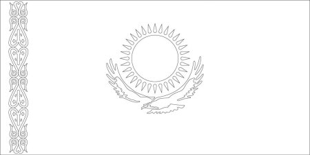 Флаг Казахстана рисунок