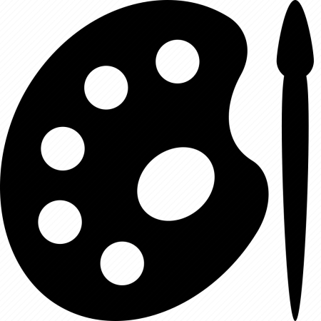 Трафарет Кисточки и Палитры