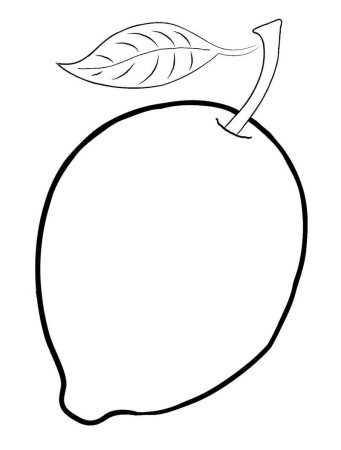 Лимон раскраска