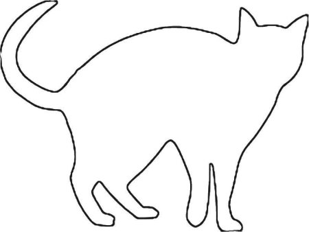 Трафарет кошки на стену
