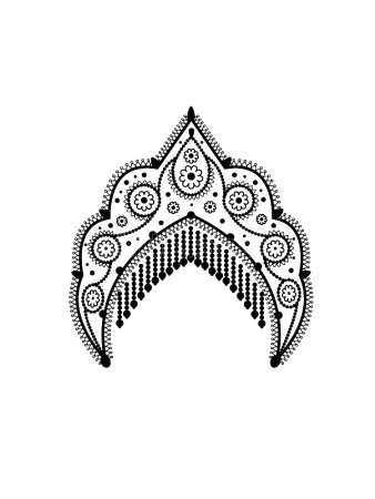Кокошник рисунок
