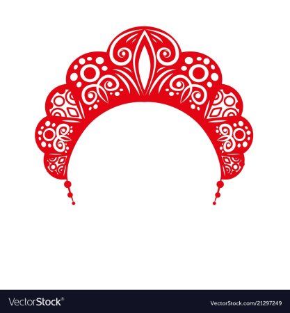 Кокошник трафарет