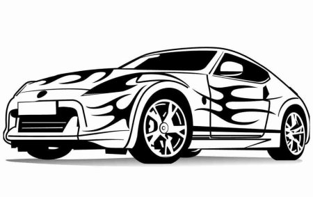 Контуры автомобилей для рисования