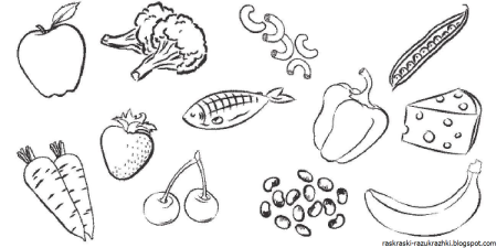 Раскраска продукты