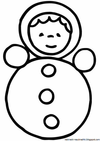 Неваляшка раскраска