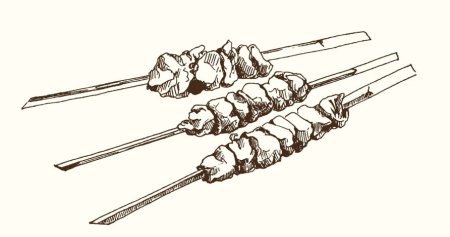 Шашлык нарисованный