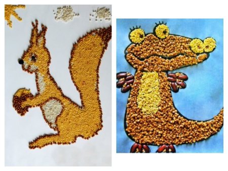 Аппликация из крупы