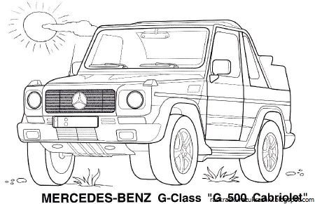 Раскраска Мерседес Гелендваген g63