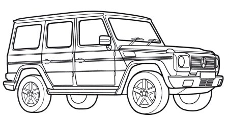 Раскраска Мерседес Гелендваген g63