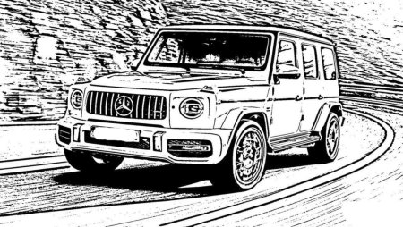 Mercedes Benz g63 AMG раскраска