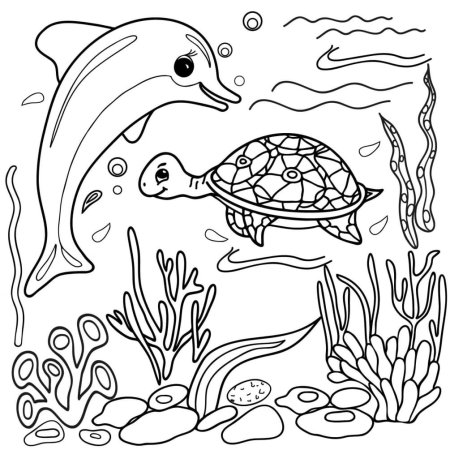Морское дно раскраска