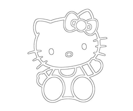 Hello Kitty трафарет