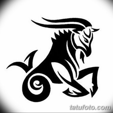 Тату трайбл знак зодиака Козерог