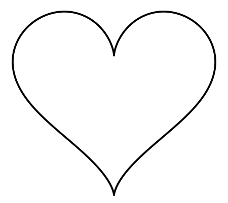 Сердце трафарет