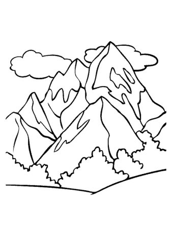 Горы рисунок