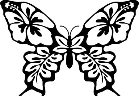 Бабочки трафарет для вырезания