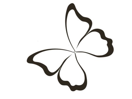 Трафареты цветов и бабочек