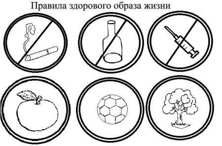 Вредные привычки раскраска