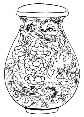 Раскраска "Хохломская роспись"