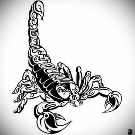 Трафарет скорпиона для рисования
