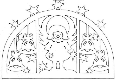 Трафареты на окна новогодние