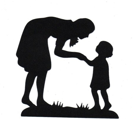 Родители и малыш силуэт