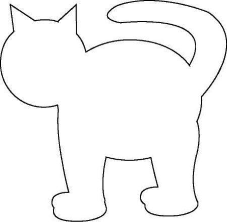 Трафарет котенка для аппликации