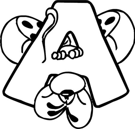 Веселые буквы для раскрашивания